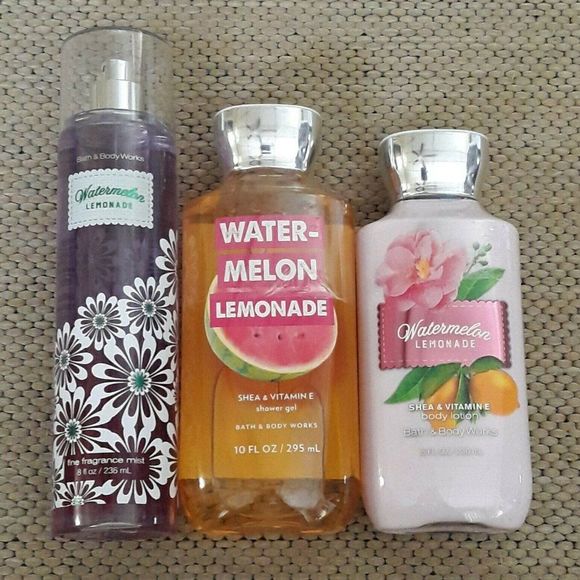 BATH & BODY WORKS WATERMELON LEMONADE 3pc SET  NEW - Picture 3 of 4